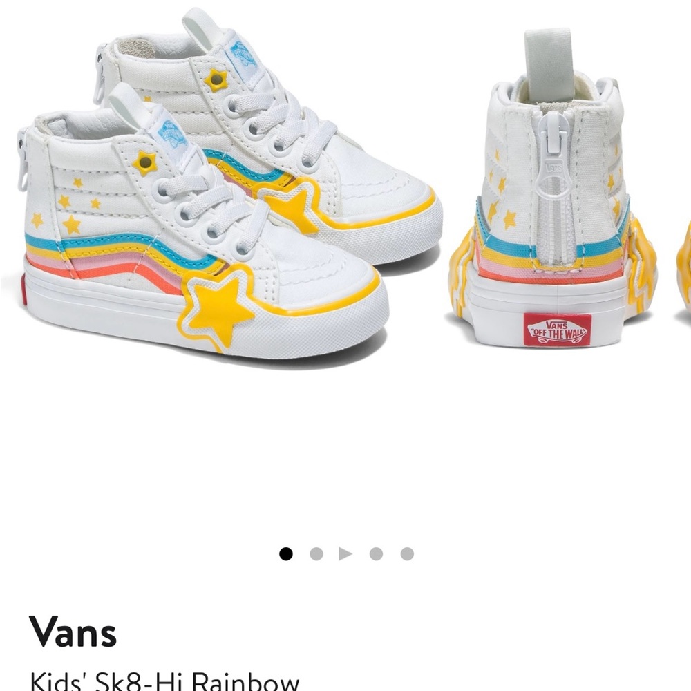 Vans Sk8-Hi toddler rainbow sneakers (size 9)